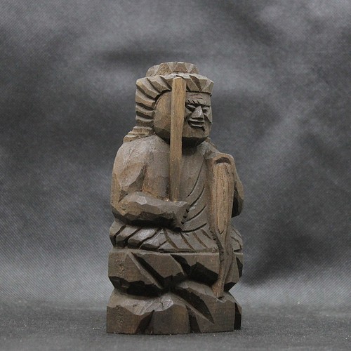 不動明王坐像（15cm fd4106）仏像 円空仏 摸刻 木彫
