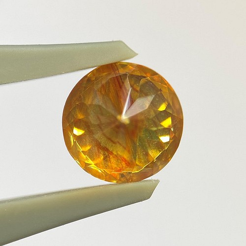 スファレライト 6.734ct オレンジ 天然 ルース 宝石ソーティング付き-