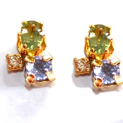 Diamond & Tanzanite & Sapphire Earrings/Pierce/Ear-cuff 1枚目の画像