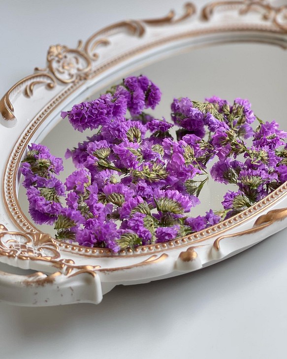 【数量限定】自家製スターチスドライフラワー花材　紫　レジン用　小さい花　 1枚目の画像