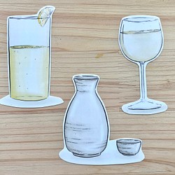 Friday Drinks Sticker Set 金曜日のお酒シールセット 1枚目の画像