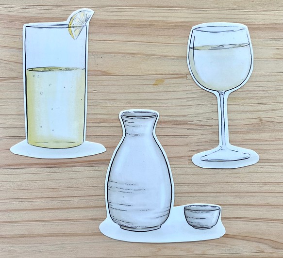 Friday Drinks Sticker Set 金曜日のお酒シールセット 1枚目の画像
