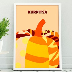 アートポスター/  Kurpitsa2 おしゃれインテリア・北欧、モノトーン好きの方に☆ 1枚目の画像