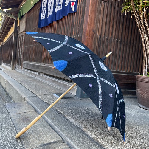 有松絞り日傘 日の出絞り - 傘