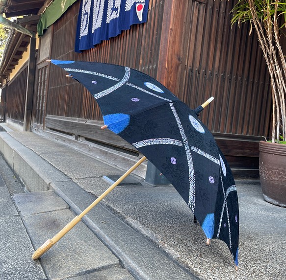 有松絞り　日傘