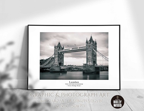 ☆インテリアアートポスター - london Tower Bridge -【507】 1枚目の画像