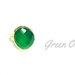 最新作☆『Green Onyx』の世界でひとつの天然石リング 指輪・リング