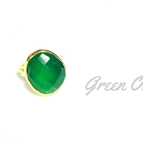 最新作☆『Green Onyx』の世界でひとつの天然石リング 指輪・リング