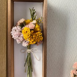 パネルに季節のお花を添えて*° 母の日 母の日ギフト 母の日のプレゼント ドライフラワー 1枚目の画像