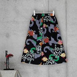 着物リメイク　浴衣スカート/フリーサイズ 1枚目の画像