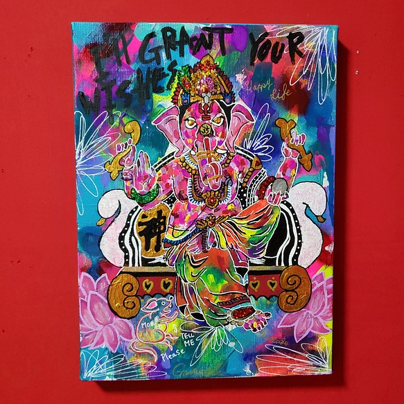 SALE/最終値下げ】Ganesha-colorful-ガネーシャ 引き寄せの法則 幸せ