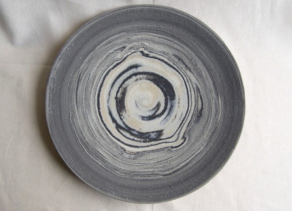 marble plate 大皿 black/blue1 1枚目の画像