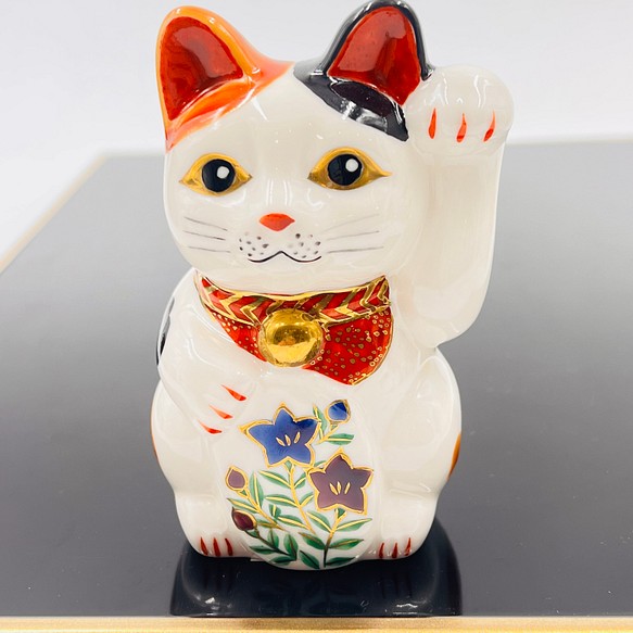 時間指定不可】 清水焼 猫三彩まねき猫（右手） 陶芸 - kintarogroup.com