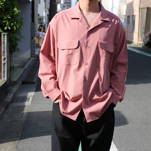 open collar box shirts dusty pink/ オープンカラーシャツ ダスティー