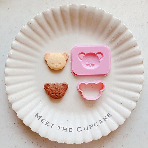 ぷっくりクッキー型】クマちゃん（顔のみ） クッキー型 mt-cupcake