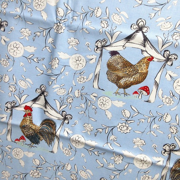 ☆Red Rooster Fabrics ヴィンテージリプ　イヌ　アヒル　花　ゾウ　入園入学　ハンドメイド素材　コットン 1枚目の画像