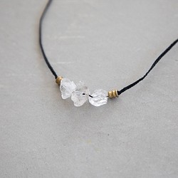 tassel necklace / 水晶&アフガンビーズ 1枚目の画像