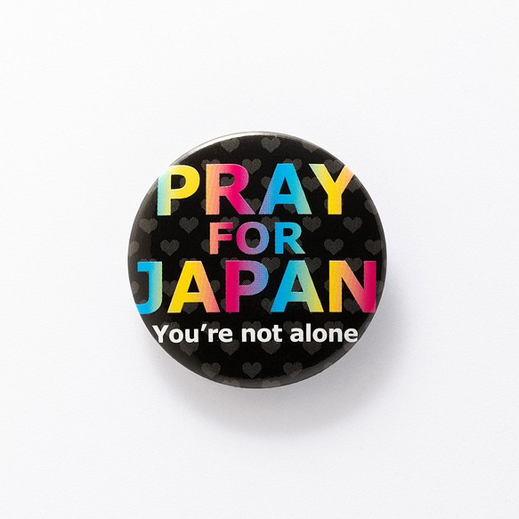 「PRAY FOR JAPAN」 缶バッジ 缶バッチ【3.1cm】 1枚目の画像