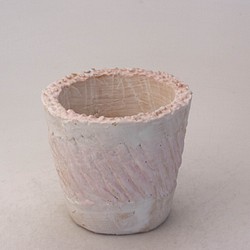 陶器製（2.5号ポット相当）多肉植物の欲しがる植木鉢 NSSc-ピンク-6757 1枚目の画像
