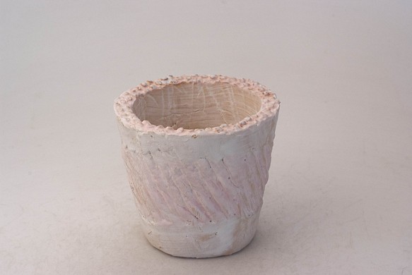 陶器製（2.5号ポット相当）多肉植物の欲しがる植木鉢 NSSc-ピンク-6757 1枚目の画像