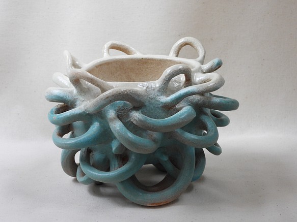 海色陶製植木鉢(R) 1枚目の画像