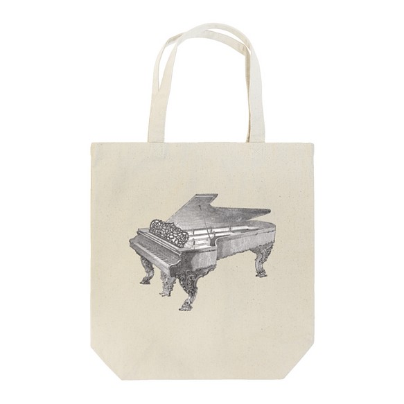ピアノのトートバッグ 1枚目の画像