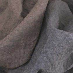 亞麻頭巾...炭灰色...透明 第6張的照片
