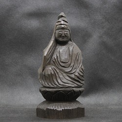 不動明王坐像（15cm fd4106）仏像 円空仏 摸刻 木彫