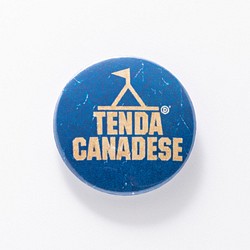 ヴィンテージ風 「TENDA CANADESE」 缶バッジ 缶バッチ【3.5cm】レトロ 1枚目の画像