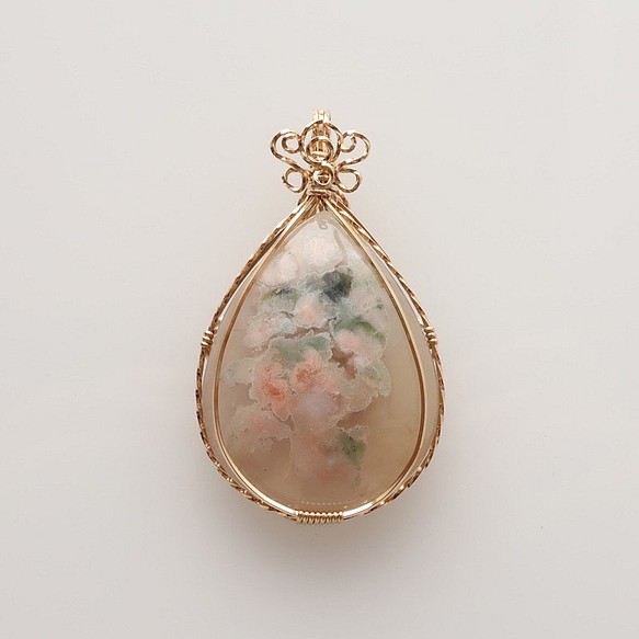 Cherry Blossom Agate チェリーブロッサムアゲート 18kgf ペンダント