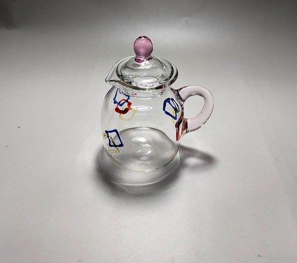 『注口ポット・ピンク』耐熱ガラス 1枚目の画像