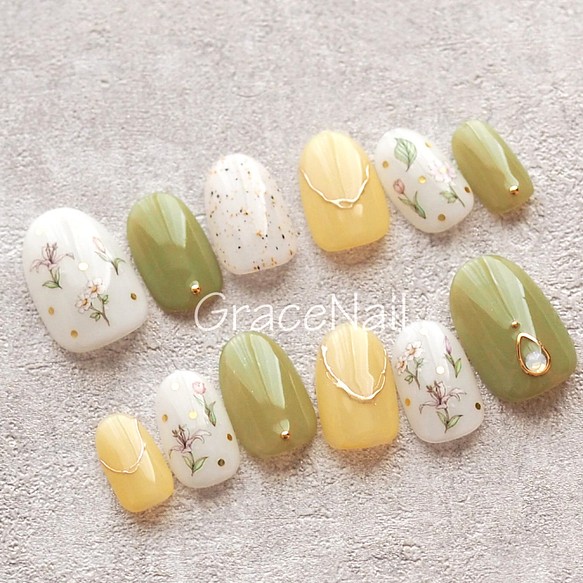 現品販売！ネイルチップ No.1022 ネイルチップ（つけ爪） GraceNail