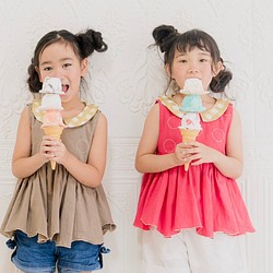 Kids “Ice cream!/アイスをモチーフにしたチュニック/個性的/お揃い/ 1枚目の画像