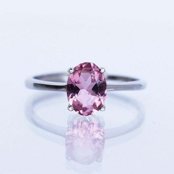 ピンクトルマリン指輪、リング：透明感のある優しいピンク色の天然石