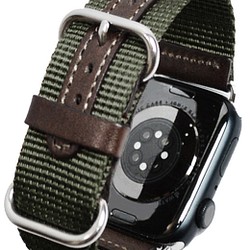 Apple Watch band Apple watch belt 38mm/40m/41mm 橄欖孔皮革加固ver 第1張的照片