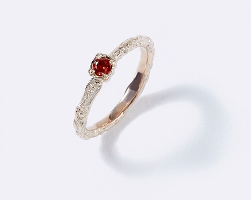 Kafuu Garden Pinky ring Garnet K10 指輪・リング Hemavatijewelry