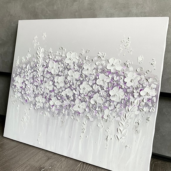 現代アート 53×45.5㎝ 蝶 花 モダン アートパネル インテリア 抽象画-