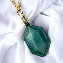[Polyto] 皮革首飾鑰匙扣（密蘇里綠）包飾 第1張的照片