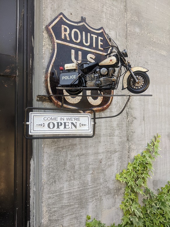 アメリカンバイク バイク屋 壁掛け看板 OPEN&CLOSED サインボード