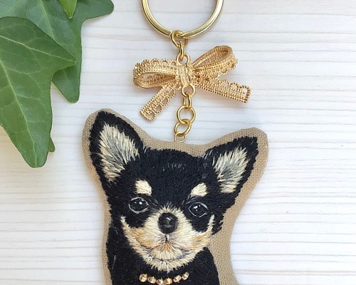 刺繍 キーホルダー 犬 ハンドメイド | monsterdog.com.br