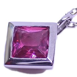 Pt バイカラートルマリン-1.557ct ダイヤモンド 取り巻き シンプル