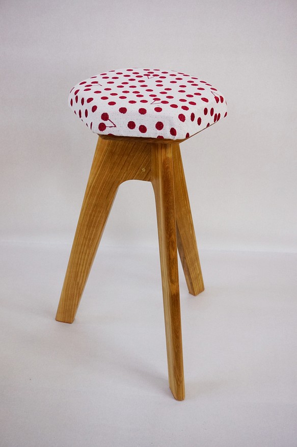 米織小紋スツール さくらんぼ柄 椅子（チェアー）・スツール N'works