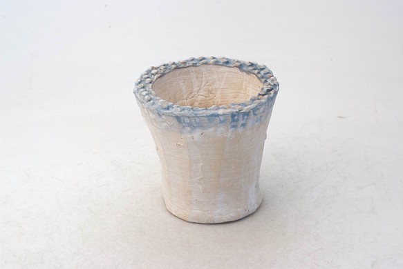 陶器製　多肉植物の欲しがる植木鉢 ICSc-ブルー6967 1枚目の画像