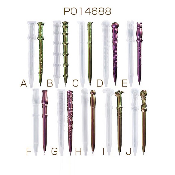 PO14688-H  2個  シリコンモールド　ペン  2X(1ヶ) 1枚目の画像