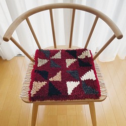 ノッティング織 チェアマット 椅子敷き アウトドアマット 民芸品