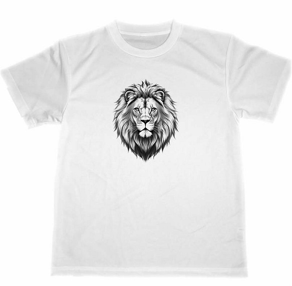 ライオン　ドライ　Tシャツ　アニマル　動物　イラスト　グッズ 1枚目の画像