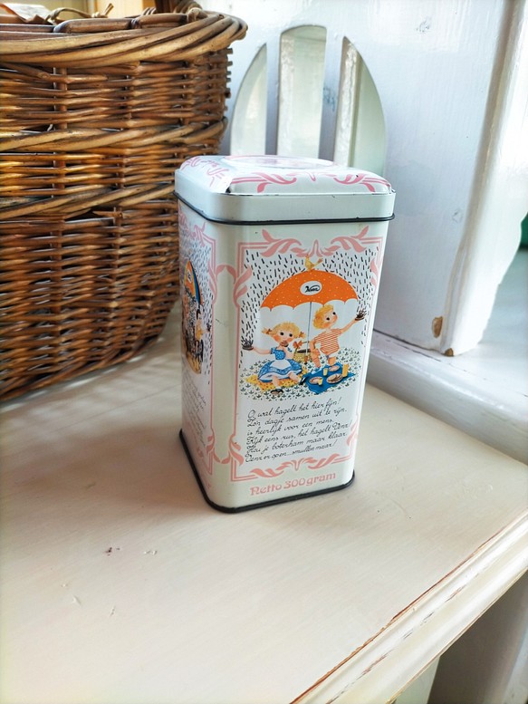 オランダ ヴィンテージ ティン缶【TA0010】Netherlands Vintage、Antique 1枚目の画像