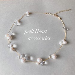 Pearl u0026 Bubble ネックレス◯⚪︎° 結婚式 お呼ばれ ウェディング ブライダル パーティー ドレス ネックレス・ペンダント  petitHeart 通販｜Creema(クリーマ) 15928990