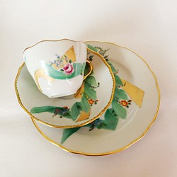 巻き巻きリボンからお花がひょっこりカップ＆ソーサー 1枚目の画像