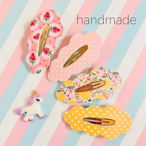 handmade♡パッチンピン　2個セット 1枚目の画像